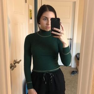 Green turtleneck